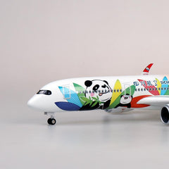 1:150 Sichuan Airlines Airbus 350 Panda Painted Airplane Model 18” Decoration & Gift (LED)