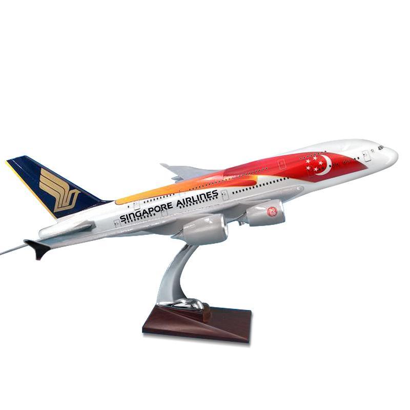 1 150 Singapore Airlines Airbus 380 Commemorative Painted Airplane Model 18 Decoration Gift