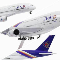 1：160 Thai Airways Airbus 380 Airplane Model 18” Decoration & Gift (LED)