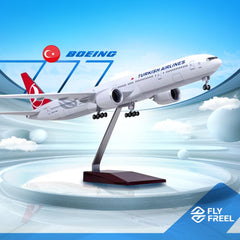 1:157 Turkish Airlines Boeing 777 Airplane Model 18” Decoration & Gift (LED)