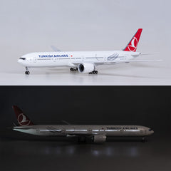 1:157 Turkish Airlines Boeing 777 Airplane Model 18” Decoration & Gift (LED)