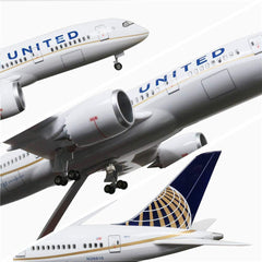 1:130 United Airlines Boeing 787 Airplane Model 18” Decoration & Gift