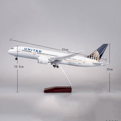 1:130 United Airlines Boeing 787 Airplane Model 18” Decoration & Gift