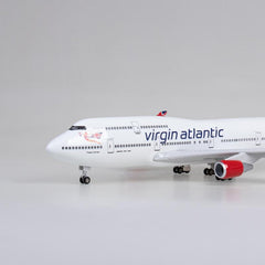 1:150 Virgin Atlantic Boeing 747-400 Airplane Model 18” Decoration & Gift (LED)