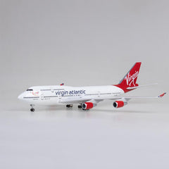 1:150 Virgin Atlantic Boeing 747-400 Airplane Model 18” Decoration & Gift (LED)