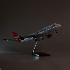 1:150 Virgin Atlantic Boeing 747-400 Airplane Model 18” Decoration & Gift (LED)