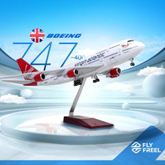 Modelo De Avión De Metal 1:400 16cm Virgin Uk Boeing 747 Réplica De Metal Modelo De Aviación De - Foto 3