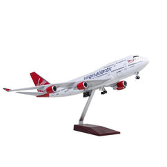 1:150 Virgin Atlantic Boeing 747-400 Airplane Model 18” Decoration & Gift (LED)