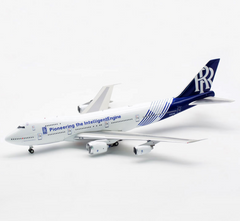 Outofprint Pioneering the IntelligentEngine Rolls-Royce Boeing B747-200 N787RR Airplane Model 1:200