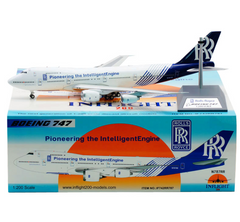 Outofprint Pioneering the IntelligentEngine Rolls-Royce Boeing B747-200 N787RR Airplane Model 1:200